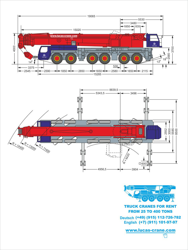 350 ton mobile crane load chart